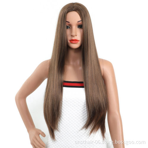 MYZYR straight hair high quality cheap synthetic wig, 30 inch soft artificial wig in various colors, synthetic wig supplier
